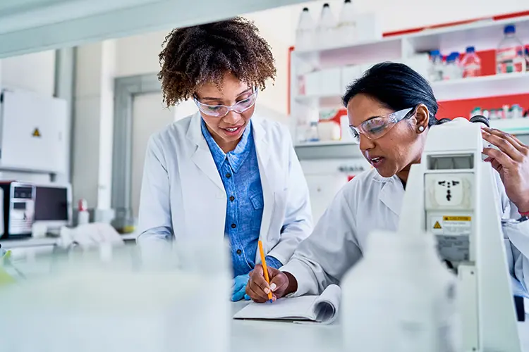 biomedical technicians in a lab