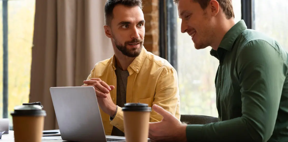 sred workers over coffee