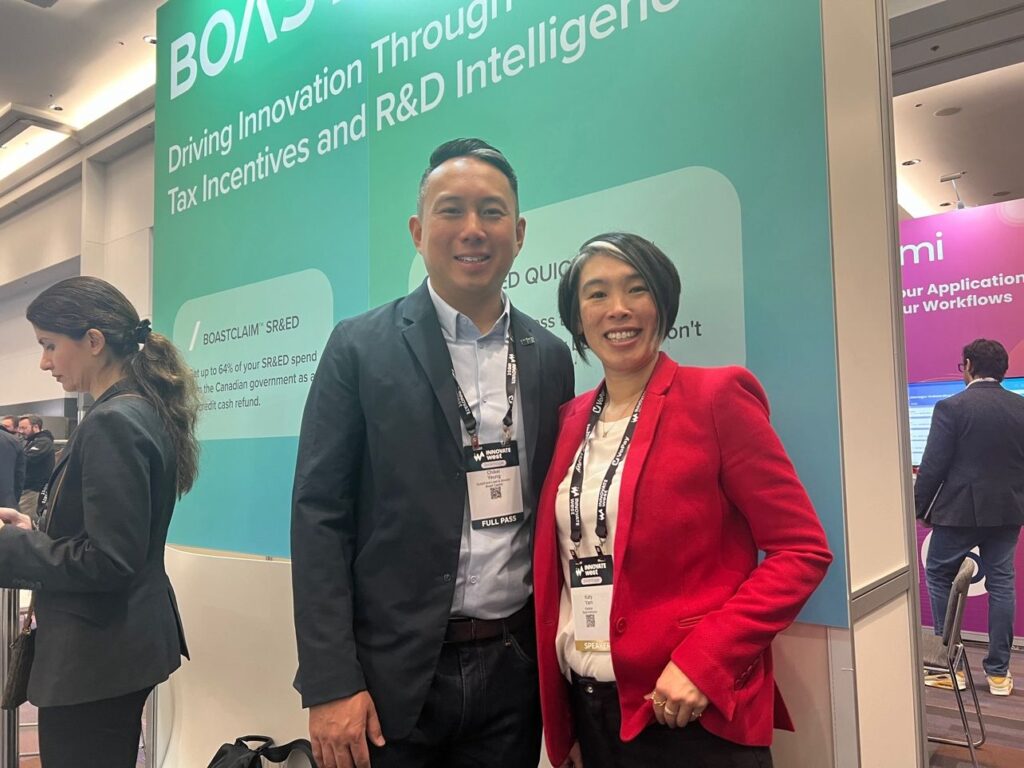 Chikei Young and Katy Yam at InnovateWest 2024 in Vancouver. 