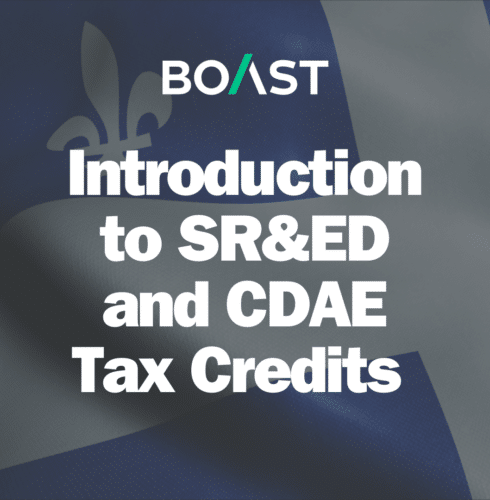 Introduction to SR&ED and CDAE Tax Credits