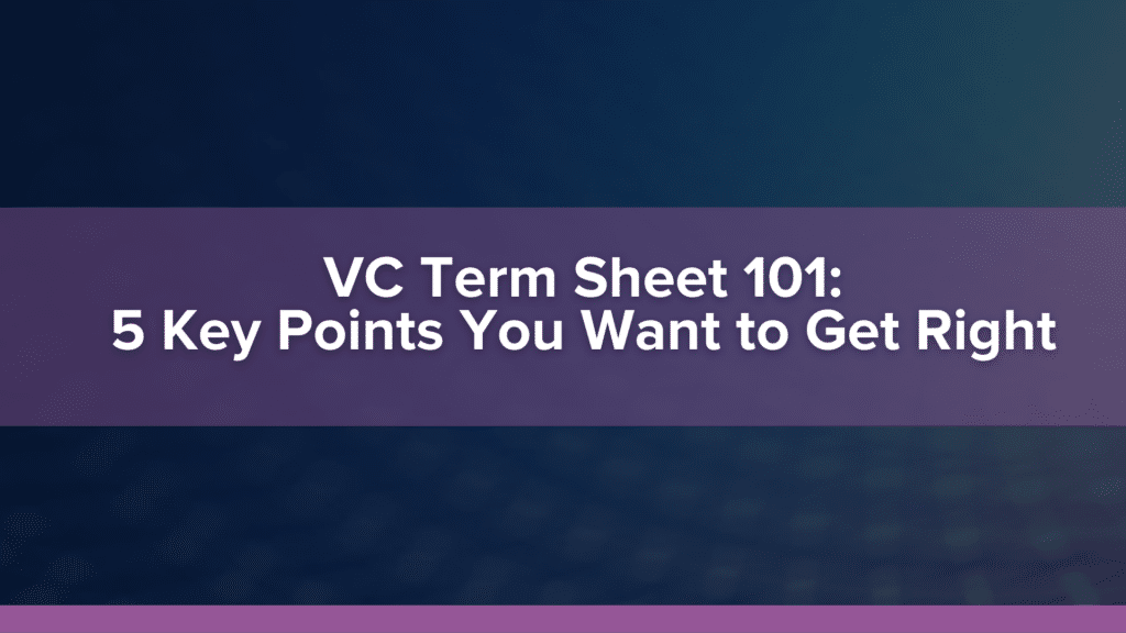 VC Term Sheet 101